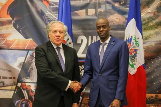 Le Secrétaire Général de l’OEA Luis Almagro reçu par le Président Jovenel Moïse au Palais National